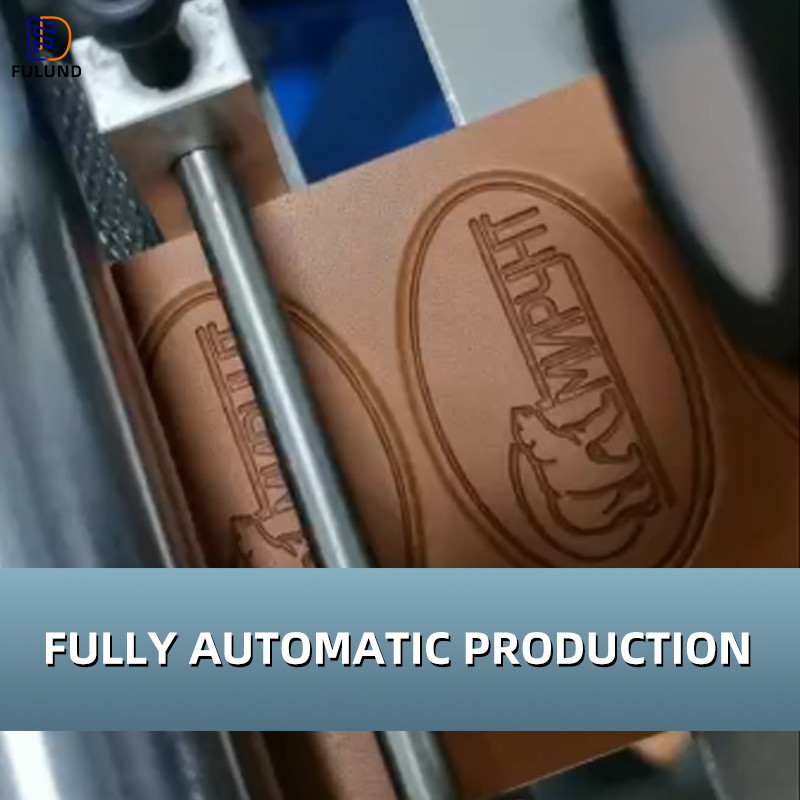 PLC Automatic Heat Transfer Machine PU Leather Label Embossing Machinery