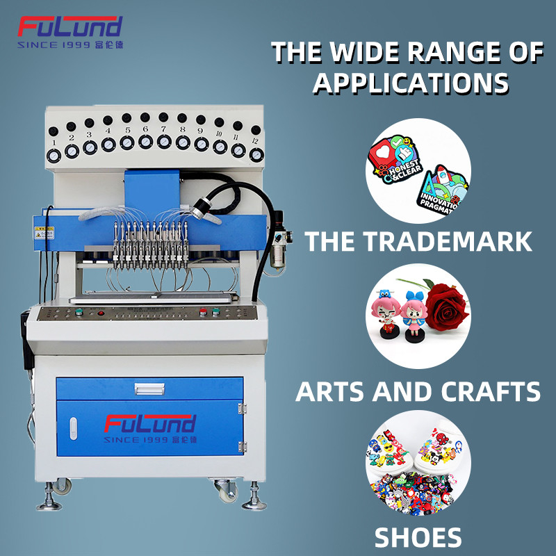 Fully Automatic pvc silicone drip mold machine for make shoe sole slipper phone case key chain glue dispenser